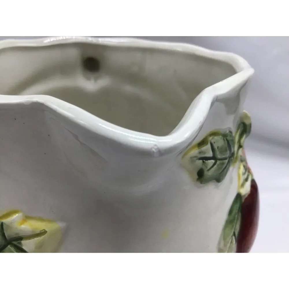 CBK LTD Apple Pitcher 1992 Vintage Farmhouse Cottagecore Grannycore